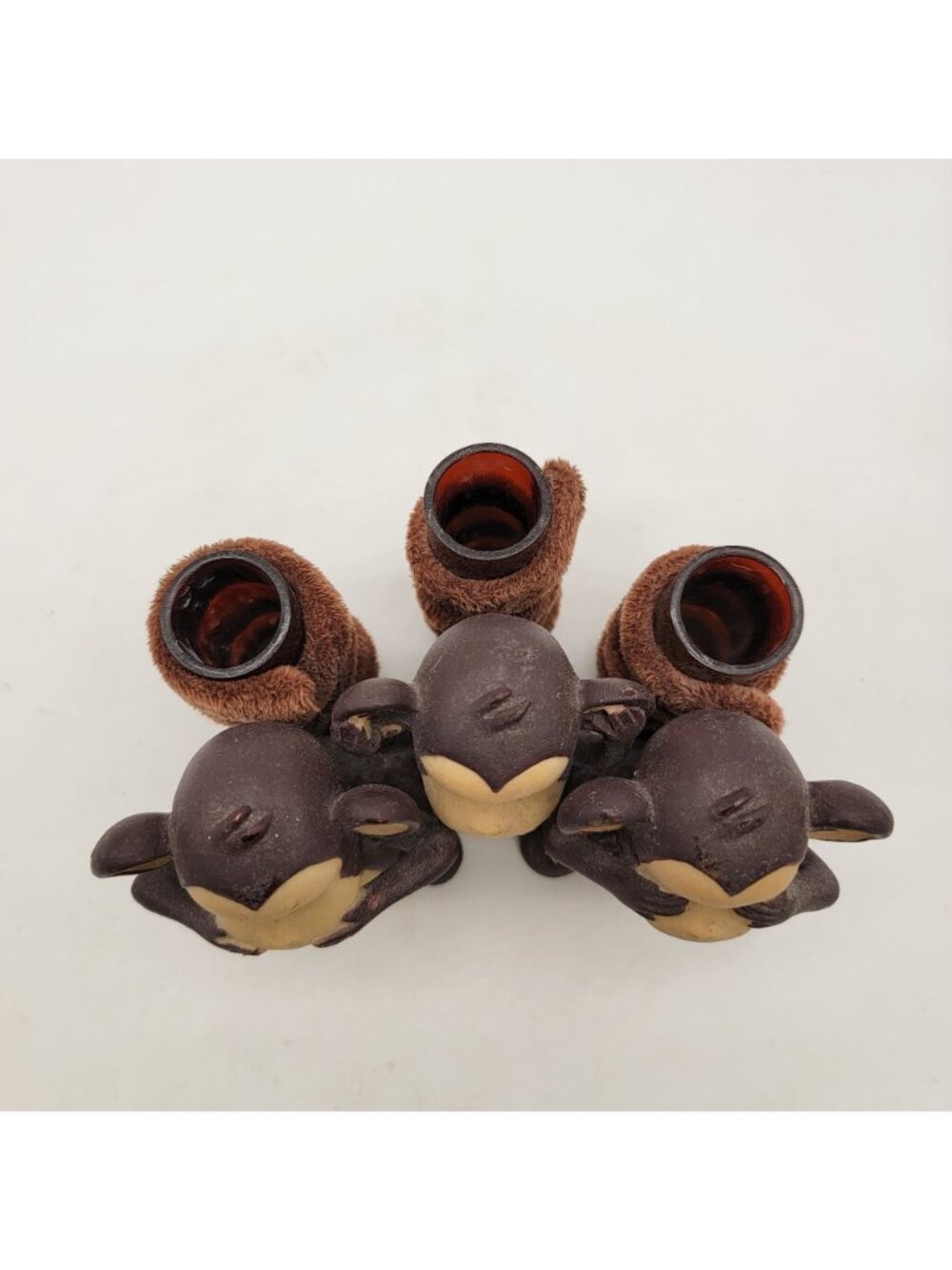 Three Wise Monkeys Candle Holder "See No Evil" Decor - Picture 2 of 8